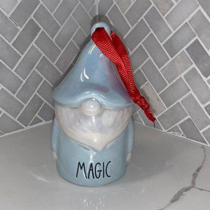 Rae Dunn MAGIC Gnome Ornament merry christmas birdhouse iridescent blue